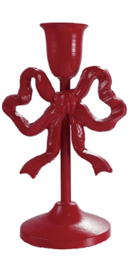 4 - 3/4"L x 3 - 1/2"W x 8"H Cast Iron Bow Taper Holder, 2 Colors | 1ct - Zurchers