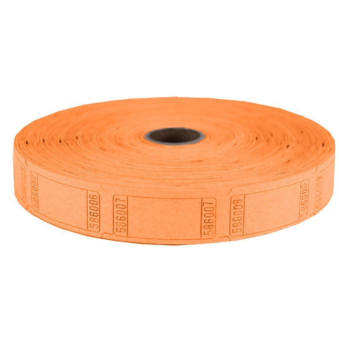Orange Single Ticket Roll | 2000 ct - Zurchers