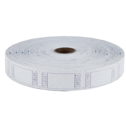 White Single Ticket Roll | 2000ct - Zurchers