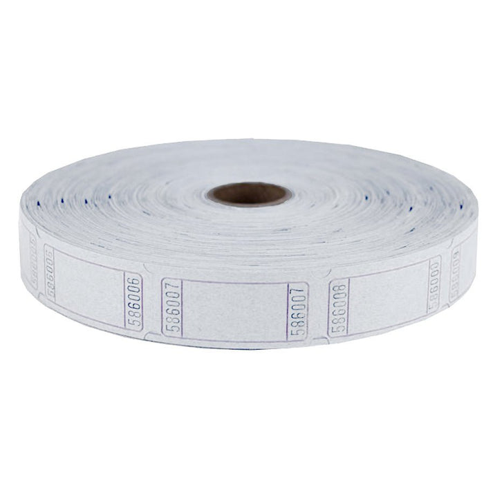 White Single Ticket Roll | 2000ct - Zurchers