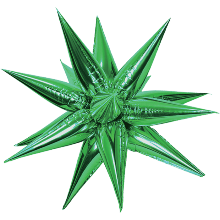 40in Green Starburst Magic Star Air-Filled Balloon | 1ct - Party Supplies