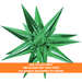 40in Green Starburst Magic Star Air-Filled Balloon | 1ct - Party Supplies