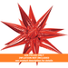 40in Red Starburst Magic Star Air Filled Balloon | 1ct - Party Supplies
