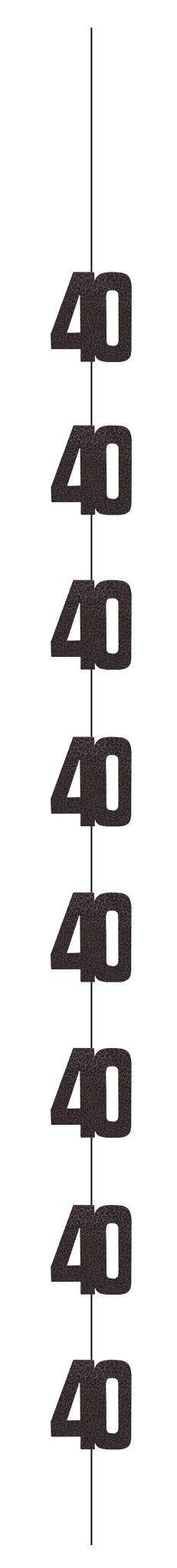 40th Birthday Hanging Decoration | 6ct