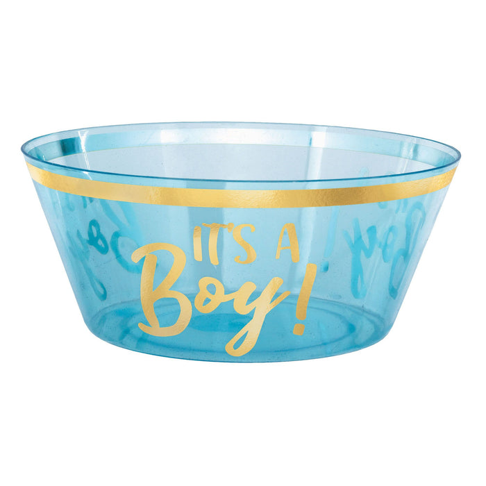 It's A Boy Plastic Serving Bowl 120oz | 1ct