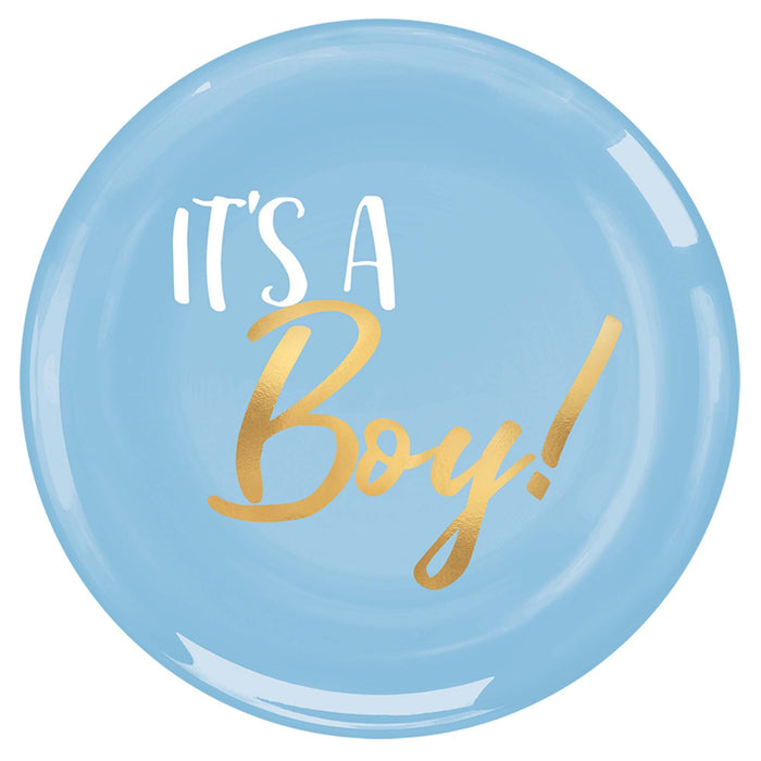 It's A Boy Plastic Plates 7.5 ' | 20ct