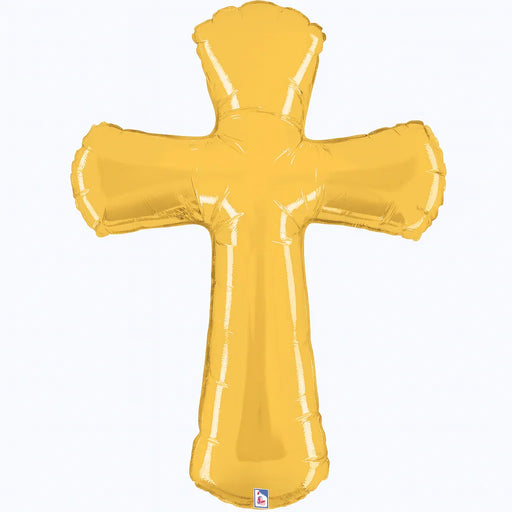 Gold Cross Supershape Balloon 44" | 1ct - Zurchers