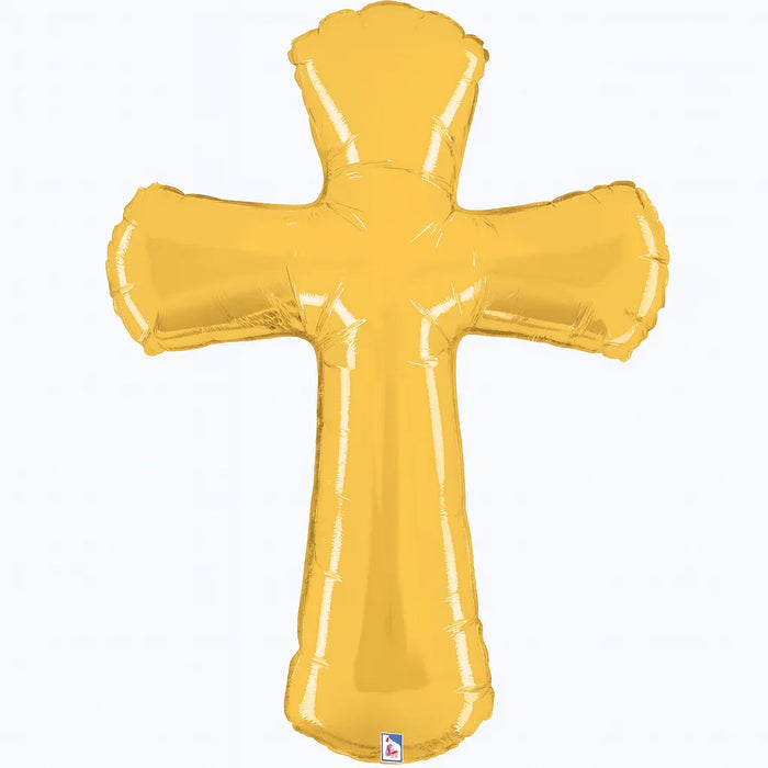Gold Cross Supershape Balloon 44" | 1ct - Zurchers