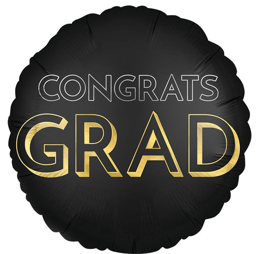 A 18-Inch Graduation Celebrate The Grad Satin Mylar Balloon.