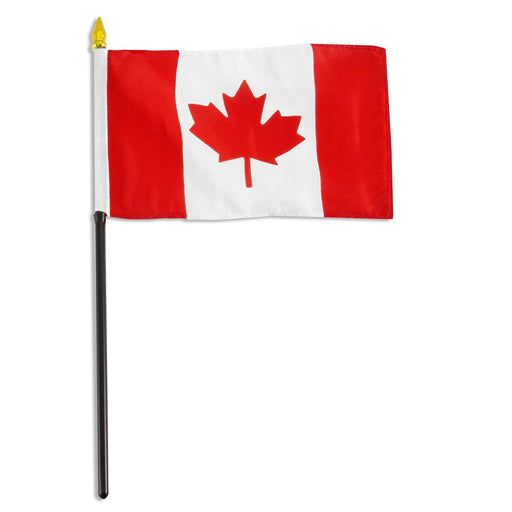 Canada Flag with Stick | 4" x 6" - Zurchers