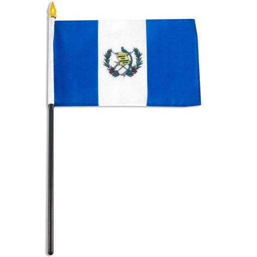 Guatemala Flag with Stick | 4" x 6" - Zurchers