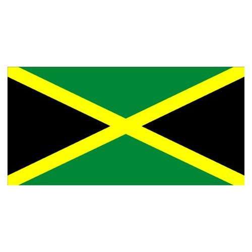 Jamaica Flag with Stick | 4" x 6"