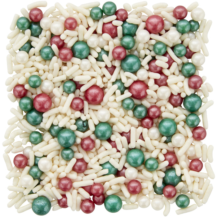 A close up of Wilton Holiday Lights Christmas Sprinkle Mix.