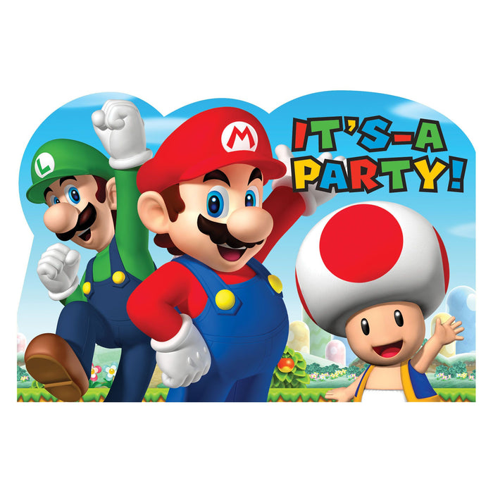 Super Mario Postcard Invitations | 8ct