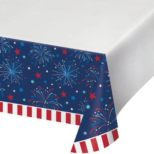 4th Of July Freedom Fireworks Paper Tablecover 54" x 102" | 1ct - Zurchers