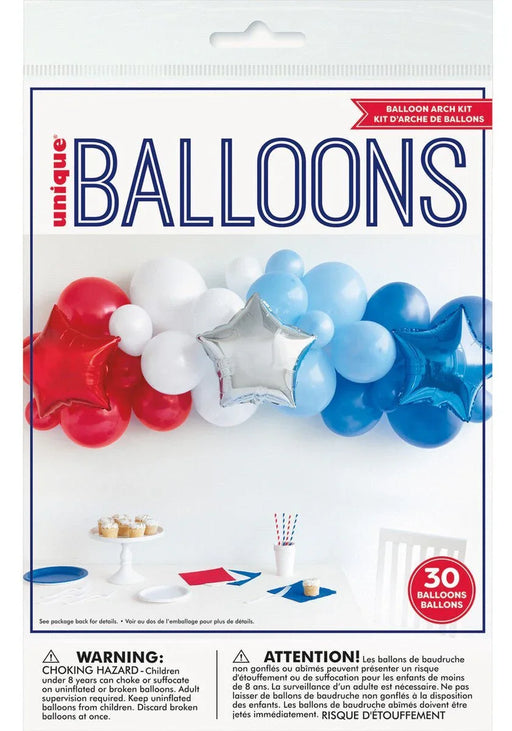 4th Of July Patriotic Latex Balloons Arch Kit | 1kit - Zurchers