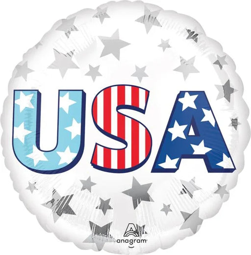 4th Of July USA Star Bursts Mylar Balloon 18" | 1 ct - Zurchers