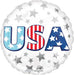 4th Of July USA Star Bursts Mylar Balloon 18" | 1 ct - Zurchers