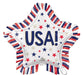 4th Of July USA Star Fringe SuperShape Mylar Balloon 28" | 1 ct - Zurchers