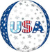 4th Of July USA Stars Burst Orbz Balloon | 1ct - Zurchers