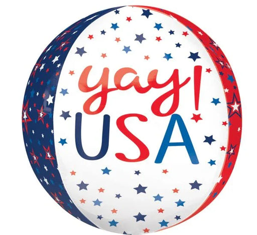 4th Of July Yay USA Orbz Balloon | 1ct - Zurchers