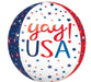 4th Of July Yay USA Orbz Balloon | 1ct - Zurchers