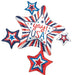4th Of July Yay USA Star Cluster SuperShape Mylar Balloon 35" | 1 ct - Zurchers