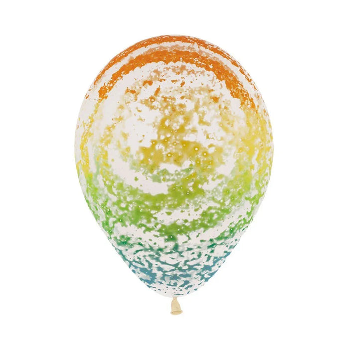 11" Graffiti Rainbow Print All Over Latex Balloons | 50 ct - Zurchers