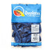 A 50 count package of 11-inch Qualatex Pearl Sapphire Blue Latex Balloons.