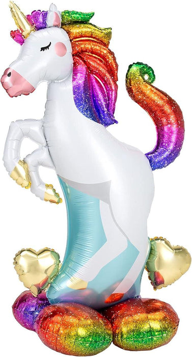 50" SuperShape Standing Unicorn Foil Balloon | 1 ct - Zurchers