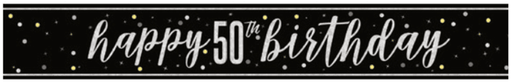 50th Birthday Banner 9ft | 1ct