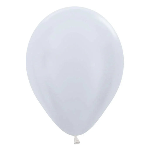 Pearl White Latex Balloon w/ Helium & Hi - Float, 11" | 1 ct - Zurchers