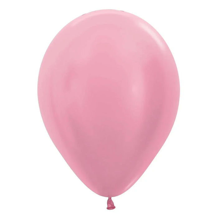 Pearl Pink Latex Balloon w/ Helium & Hi - Float, 11" | 1 ct - Zurchers