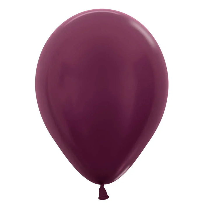 Metallic Burgundy Latex Balloon w/ Helium & Hi - Float, 11" | 1 ct - Zurchers