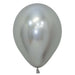 Reflex Silver Latex Balloon w/ Helium & Hi - Float, 11" | 1 ct - Zurchers