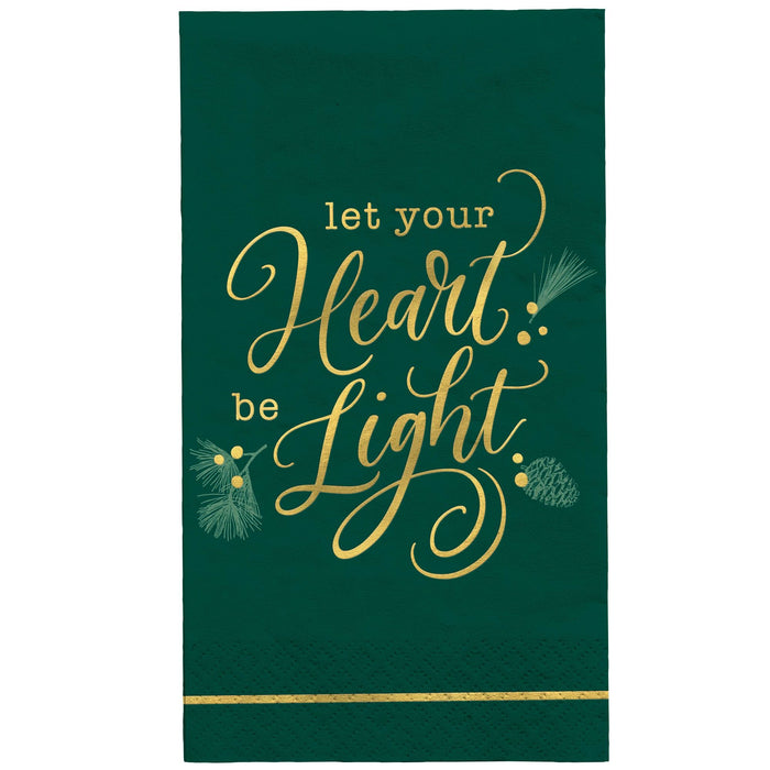 Christmas Let Your Heart Be Light Guest Napkins | 16ct