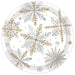 These Christmas Shining Snow paper plates are perfect for your holiday parties. Each plate is 7 inches in diameter and features festive silver and gold snowflakes, giving your meals an elegant and festive look. Add a touch of holiday magic to your event with 8 count of these paper plates.
