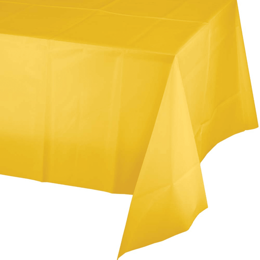 School Bus Yellow Plastic Tablecover 54"x108"  | 1ct