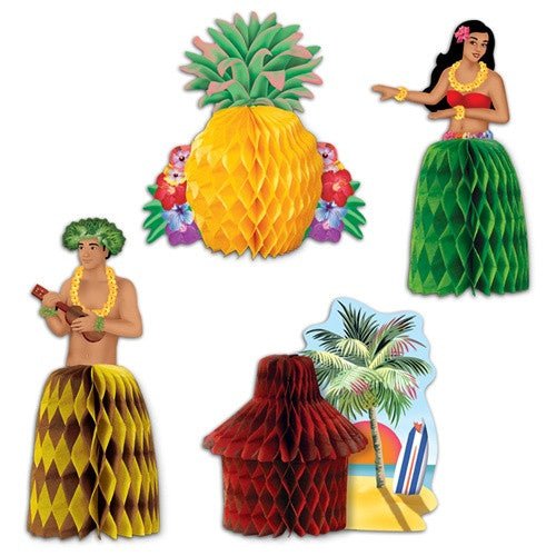 Mini Luau Centerpieces | 4ct