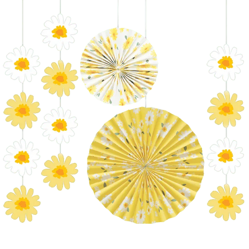 Sweet Daisy Paper Fan Kit | 5 pcs - Zurchers
