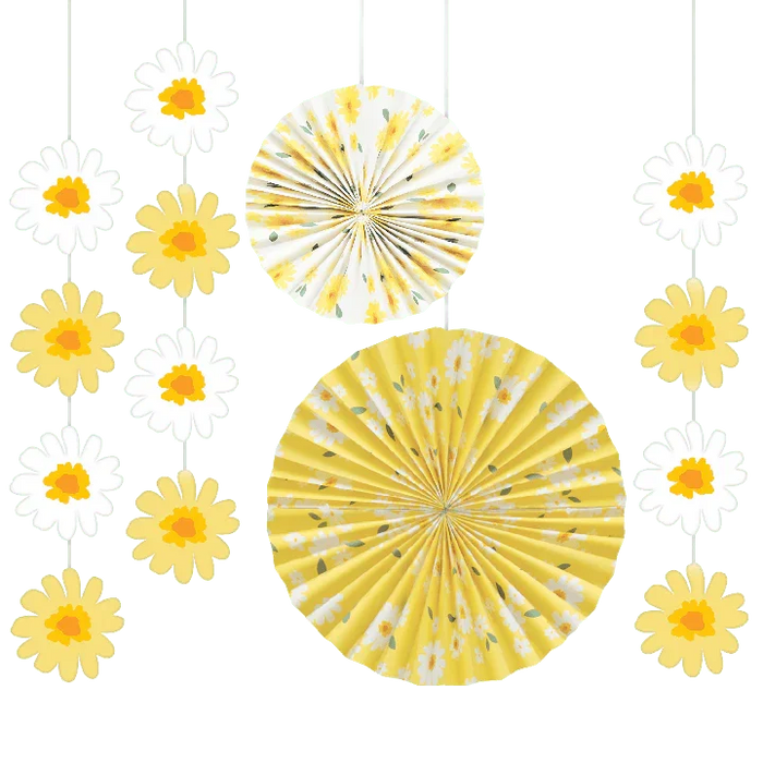 Sweet Daisy Paper Fan Kit | 5 pcs - Zurchers