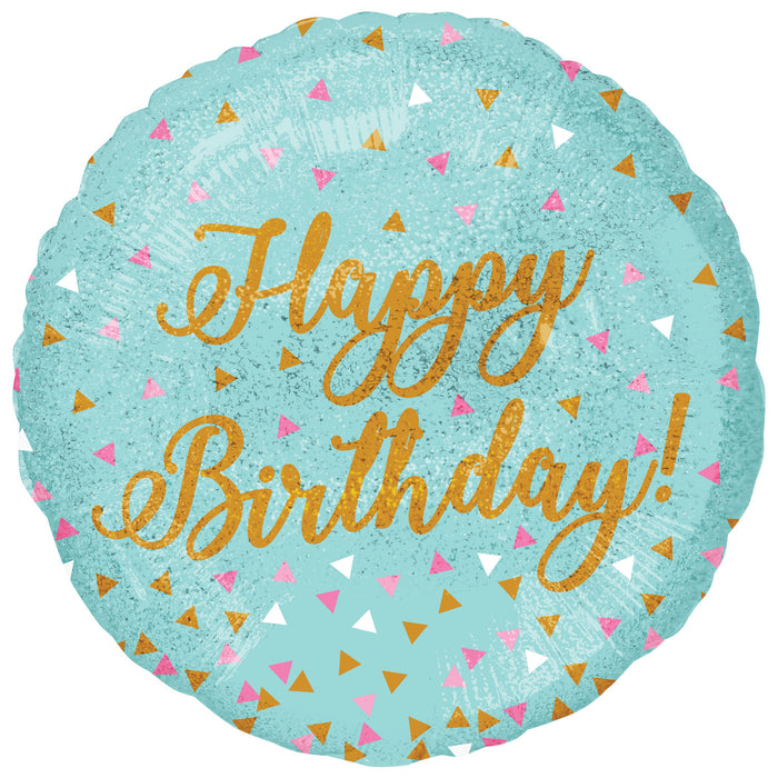 Happy Birthday Woo Hoo Holographic Mylar Balloon 18" | 1ct