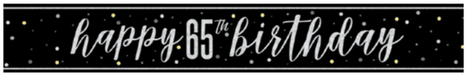 1ct- 65th Birthday Banner 9ft