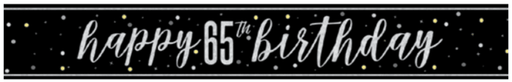 65th Birthday Banner 9ft | 1ct