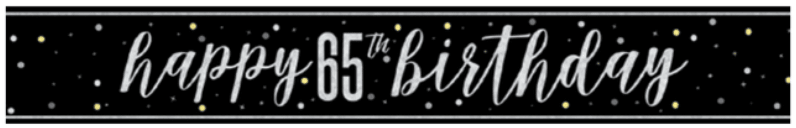 1ct- 65th Birthday Banner 9ft