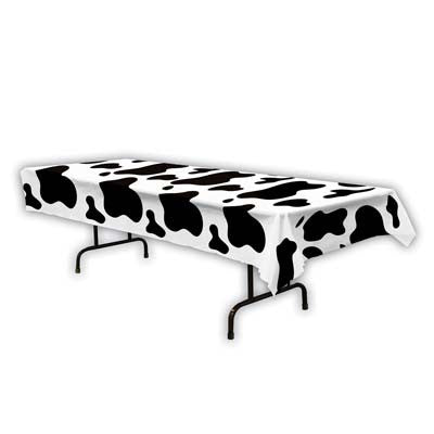 Western Cow Print Table Cover 54" x 108" | 1 ct