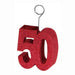 Red Glittered "50" Photo or Balloon Holder - Zurchers