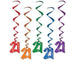 "21" Multi - Color Hanging Whirl Decorations | 5 ct - Zurchers