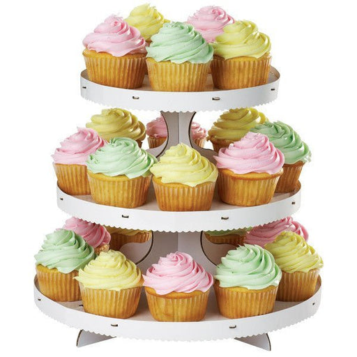 3 - Tier Cupcake Stand, White 12" x 10.5" | 1ct - Zurchers