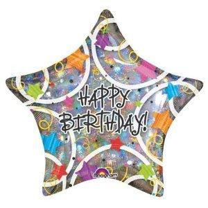 Birthday Star Foil Supershape Balloon 32" | 1ct - Zurchers